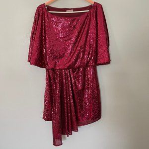 Vintage Burgundy Sequin Dress